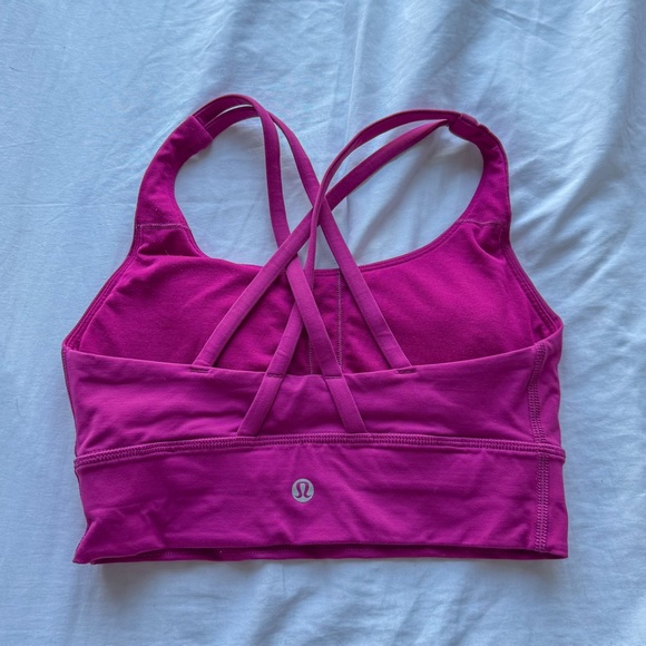 Lululemon Energy Bra Long Line *Medium Support, B–D Cup Ripened Raspberry - Picture 2 of 5